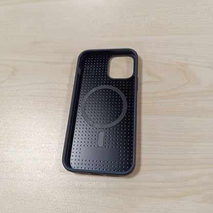 269042 - ZZDZZ - Mbështjellëse Magnetike për iPhone 12 Pro/iPhone 12, Mbrojtëse prej Druri dhe Lëkure, E Zezë
