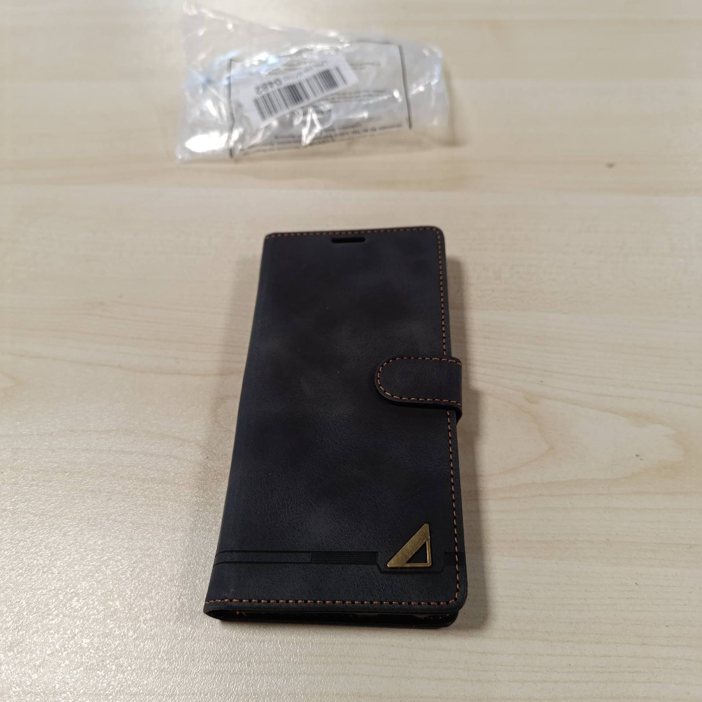 269457 - OKZONE Mbrojtëse për Oppo A54 5G/A74 5G/A93 5G, Mbrojtëse Portofoli Rezistente ndaj Goditjeve, Lëkure PU e Ktheshme (E Zezë)