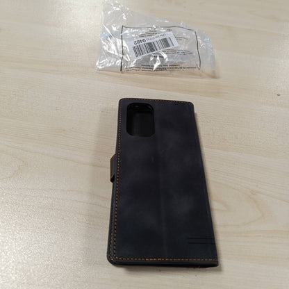 269457 - OKZONE Mbrojtëse për Oppo A54 5G/A74 5G/A93 5G, Mbrojtëse Portofoli Rezistente ndaj Goditjeve, Lëkure PU e Ktheshme (E Zezë)