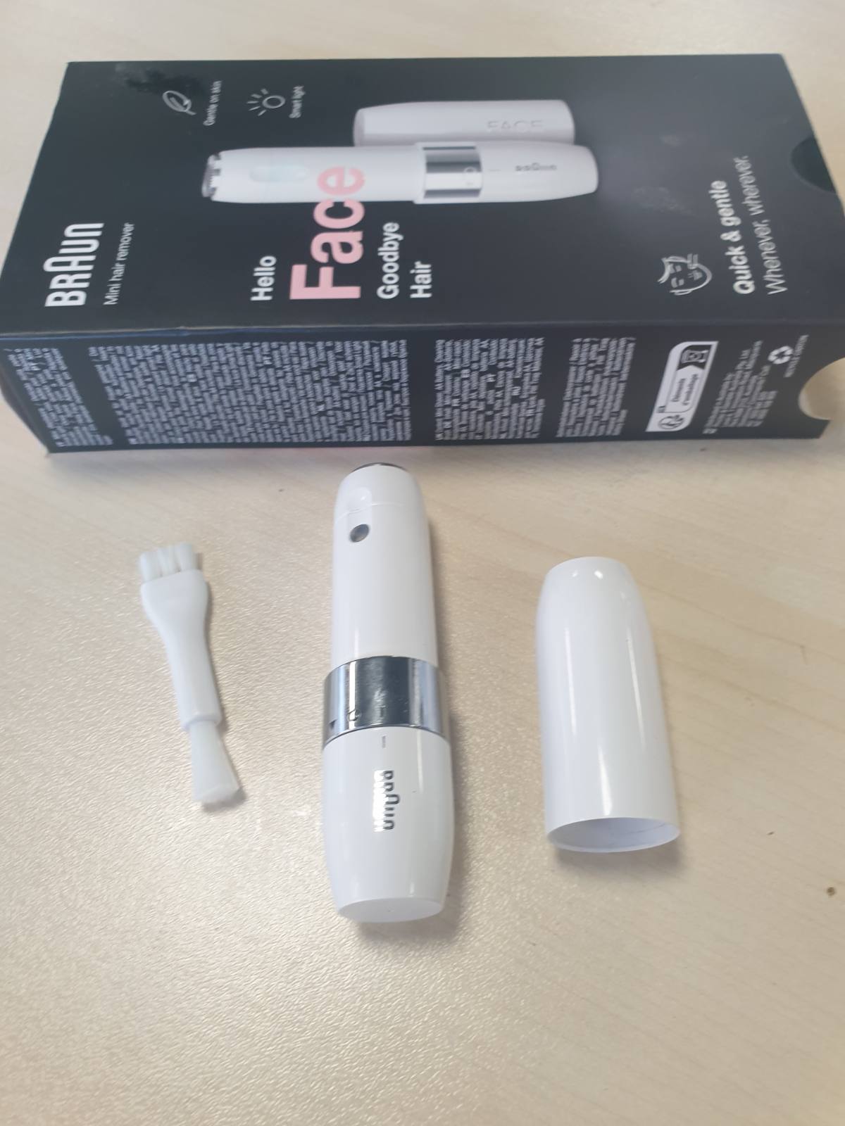 321333 - BRAUN - Depilues elektrik i fytyrës Face Mini FS1000 - për gratë - depilim i fytyrës dhe qimeve - e bardhë