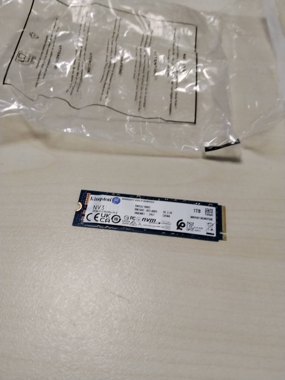 295587 - KINGSTON NV3 - Disk i brendshëm NVMe PCIe 4.0 SSD 1TB M.2 2280-SNV3S/1000G
