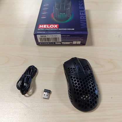 276838 - TRUST GAMING Maus lojërash pa tel GXT 929 Helox Ultralight 75g, Jetëgjatësi baterie 80 orë, Mikro-USB 2.4 GHz, DPI e rregullueshme 800-4800, LED i rikarikueshëm për PC, Laptop - i zi