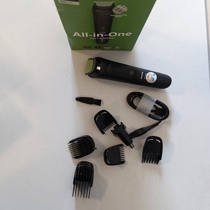 316218 - PHILIPS Makinë prerëse gjithçka-në-një Multigroom Series 3000, 7 aksesorë, MG3930/15, tehe vetë-mprehëse, 10 gjatësi prerjeje