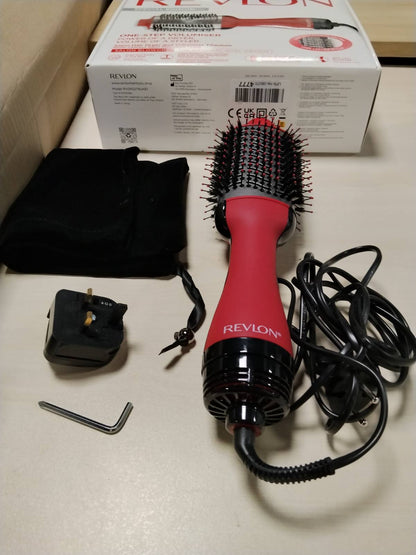 301754 - REVLON Tharëse flokësh me një hap dhe volumues Salon Titanium, dizajn oval, për flokë të mesëm deri të gjatë, RVDR5279UKE