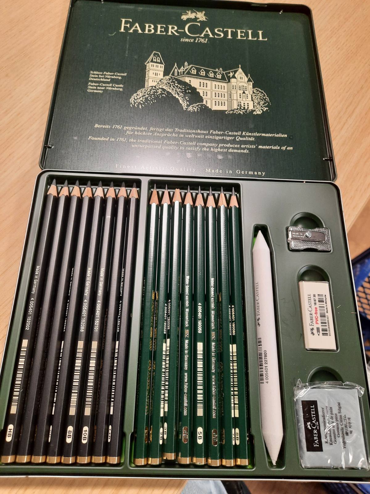 310014 - FABER-CASTELL Potloodset Pitt Graphite Matt & Castell 9000