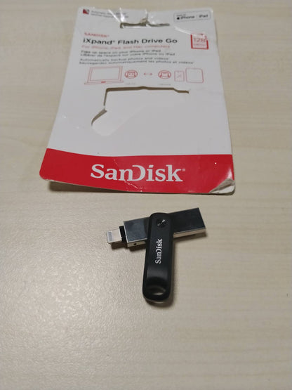 295653 - NJËSI FLASH SANDISK 128GB IXPAND GO, USB PËR IPHONE/IPAD, PC DHE MAC, LIDHËS LIGHTNING, LIRON HAPËSIRË NË IPHONE