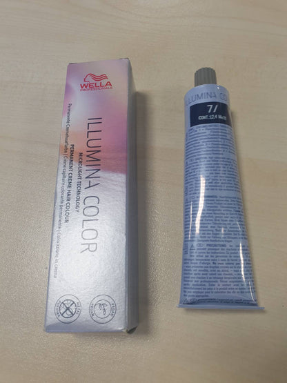 321899 - WELLA PROFESSIONALS ILLUMINA COLOR - Ngjyrë flokësh vegane premium, e përhershme, 60 ml, 7/ Kafe e Mesme