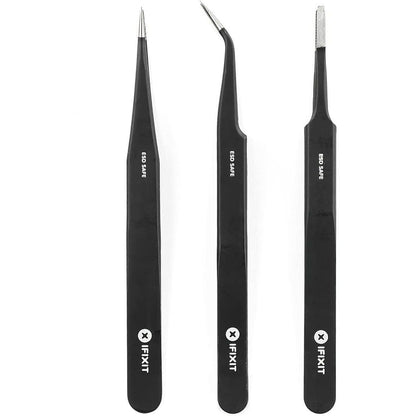 263047 - iFixit Set pincash precize, ekstra të holla, me majë të lakuar dhe maja të rrumbullakëta, për elektronikë, hobi, përdorim industrial, profesional dhe punime artizanale.