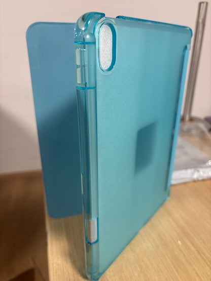 322178 - Këllëf për iPad të gjeneratës së 10-të (2022), mat dhe i tejdukshëm, rezistent ndaj goditjeve, gjurmëve të gishtërinjve dhe gërvishtjeve, me mbështetje për Touch ID dhe funksion Auto Sleep/Wake, për iPad 10.9 inç, blu.