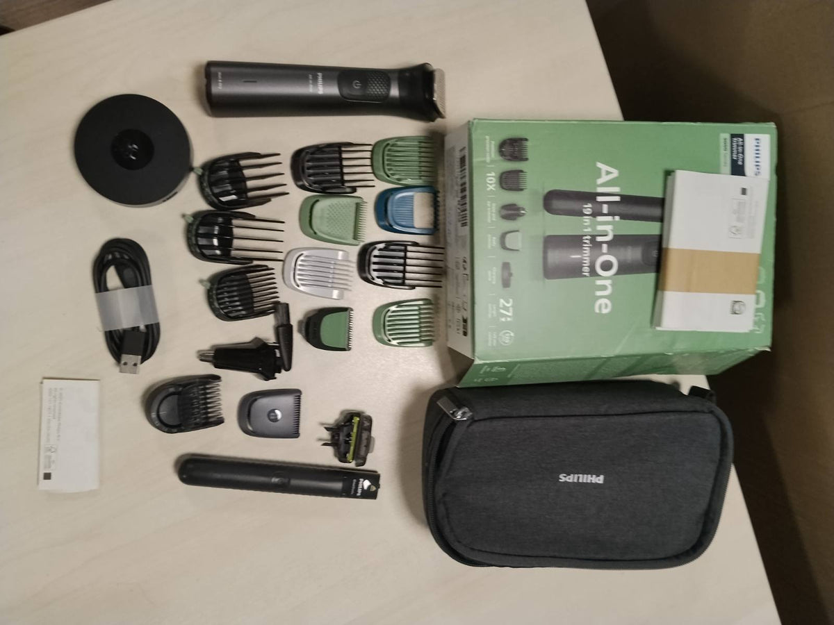 307167 - PHILIPS Makinë prerëse gjithëpërfshirëse Multigroom Series 9000, 19 aksesorë, 27 gjatësi prerjeje (0.2-20 mm), MG9556/15