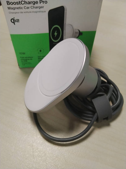 308752 - Belkin Karikues Makine pa Tel BoostCharge Pro me Qi2 (15W), i Përputhshëm me MagSafe për iPhone Series 17, Air, 16, 15, 14, Pixelsnap, Mbajtëse Telefoni me Kabllo USB-C 1.5m