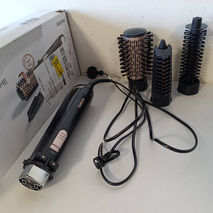 289496 - BABYLISS Furçë rrotulluese për tharëse flokësh AS200E, me 4 aksesorë të ndërrueshëm, e zezë, Funksion jonik