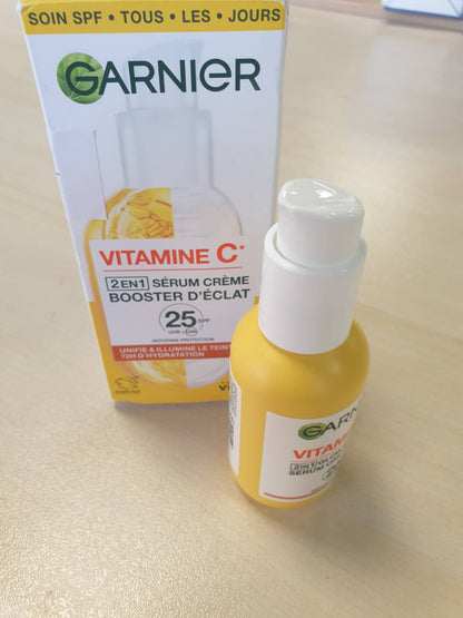 302447 - GARNIER Skin Active - Serum 2-në-1, Hidratim dhe shkëlqim 72-orësh, SPF 25, 50 ml