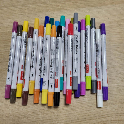 309255 - Carehabi Stilolapsa me bojë akrilike, 24 ngjyra, për xham, dru, kanavacë, qeramikë, punime artizanale