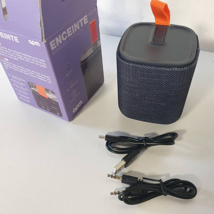 309256 - APM Altoparlant portativ me Bluetooth, mini altoparlant, deri në 8 orë kohë loje, rezistent ndaj ujit IPX4, i zi