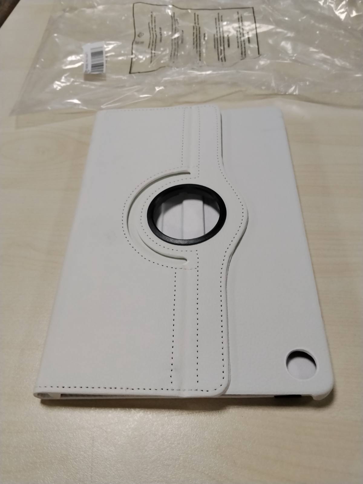 305557 - KËPUCË EAZY - Këllëf tableti për Samsung Galaxy Tab A9 Plus, 11 inç, i rrotullueshëm 360°, lëkurë artificiale e bardhë