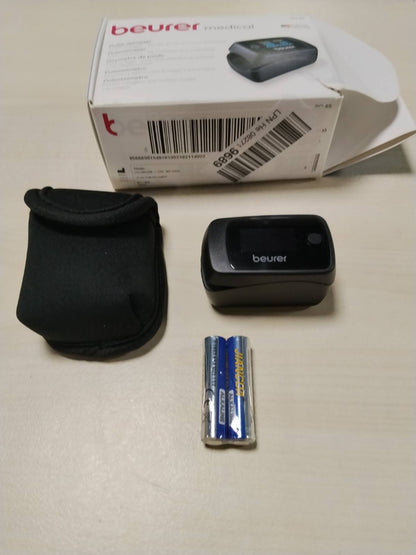 307527 - BEURER Puls oksimetër PO 45, mat ngopjen e oksigjenit (SpO2), rrahjet e zemrës (pulsin), indeksin e perfuzionit (PI), ekran me ngjyra, 1 copë