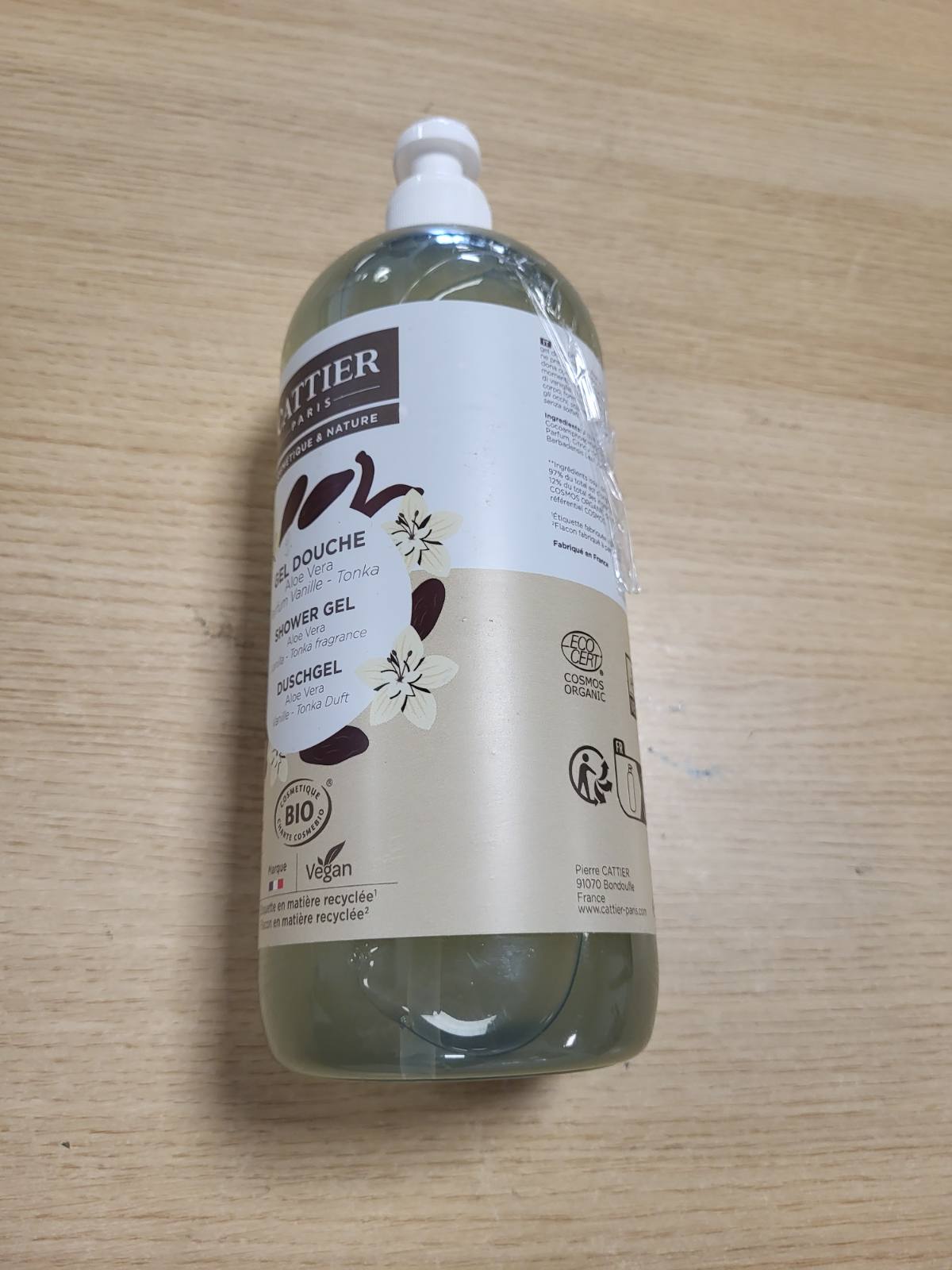 321817 - CATTIER - Xhel dushi pa sulfate, me aromë vanilje-tonka - 1L