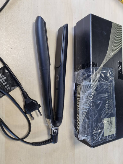 296527 - ghd Pjastër flokësh Platinum+, pjastër profesionale (e zezë), drejton me një kalim pa nxehtësi ekstreme, 75% më e shndritshme, 70% më e fortë