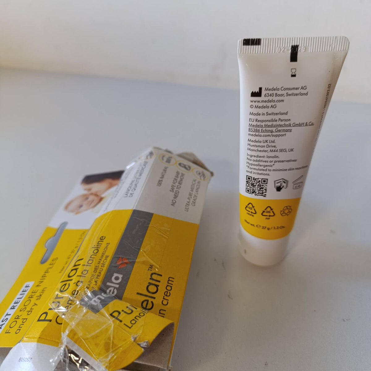 302409 - MEDELA Krem për thithat Purelan 37g - Lanolinë, 100% natyral, hipoalergjik
