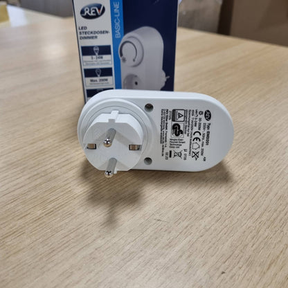 322780 - REV Rregullues drite me prizë për llamba LED, inkandeshente dhe halogjene, tension i lartë, plug & play, çelës rrotullues ndezje/fikje, e bardhë