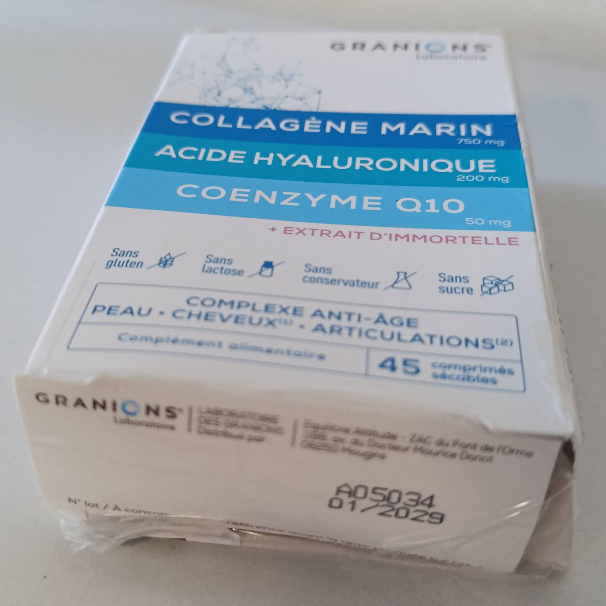 290114 - GRANIONS Kolagjen Detar, Acid Hialuronik, Koenzima Q10, 45 tableta