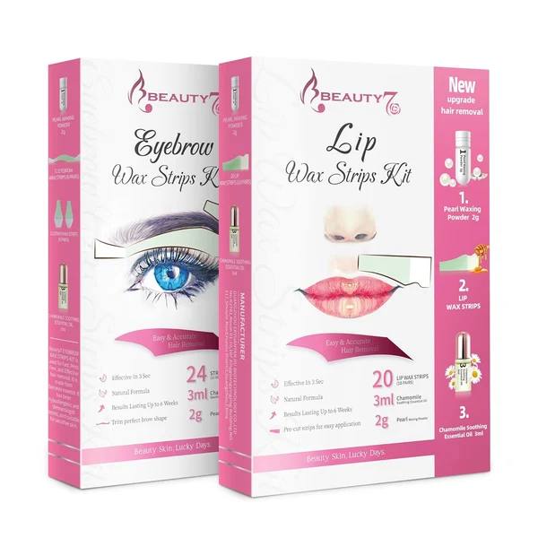 304012 - Beauty7 – Set me shirita dylli për vetulla dhe set me shirita dylli për buzë (2 sete)