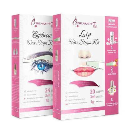 304012 - Beauty7 – Set me shirita dylli për vetulla dhe set me shirita dylli për buzë (2 sete)