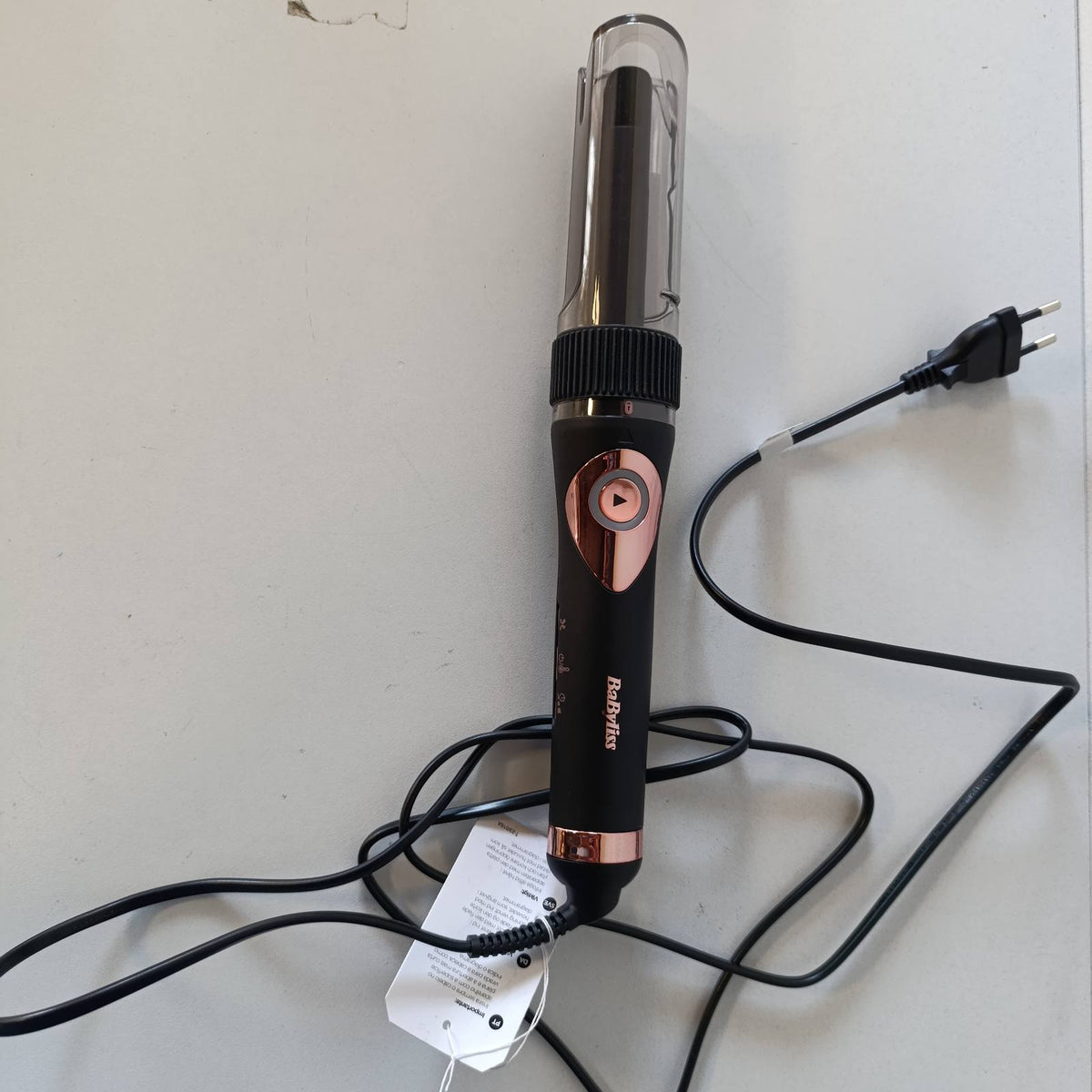 301617 - BABYLISS Curl Secret Lite - Hekur automatik kaçurrelash, 5 cilësime nxehtësie deri në 210°C, e zezë dhe e artë rozë, C1031E