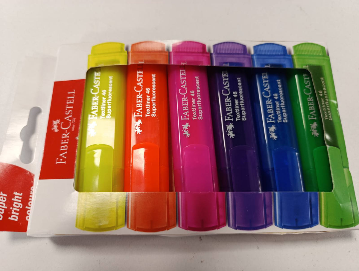 310677 - FABER-CASTELL - Set Shënuesish Neoni, 6 Shënues