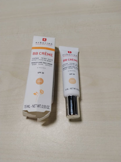 303220 - ERBORIAN Krem BB me Xhensen - Krem me Ngjyrë - Kujdes Korean për Fytyrën 5-në-1 me SPF 20 - Ari - 15 ml