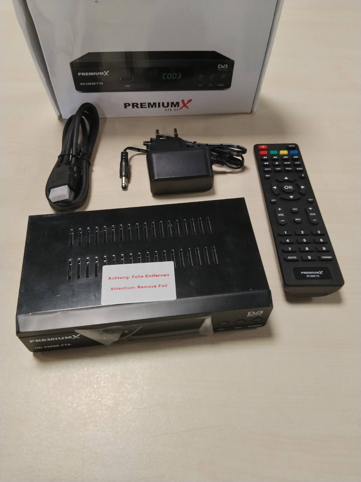 305323 - PREMIUMX Marrës Satelitor HD 520SE FTA, DVB-S2, FullHD, HDMI, SCART, 2X USB, Multimedia Player, Paraprogramuar për Astra dhe Hotbird