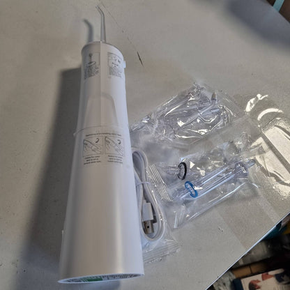289709 - VIMMKK Pastrues uji elektrik pa tel me 5 mënyra dhe 8 gryka, rikarikueshëm USB-C, IPX7, rezervuar 300 ml, i bardhë i çelët