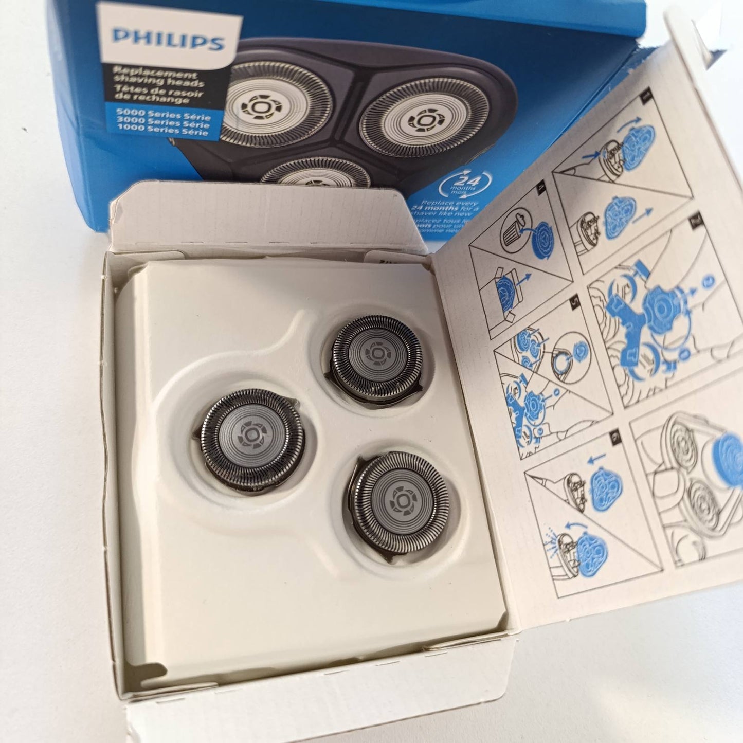 321296 - PHILIPS Koka rroje elektrike zëvendësuese Shaver Series 3000, Modeli SH30/50, 3 copë, pajtueshme me seritë 1000 dhe 3000, vetë-mprehëse