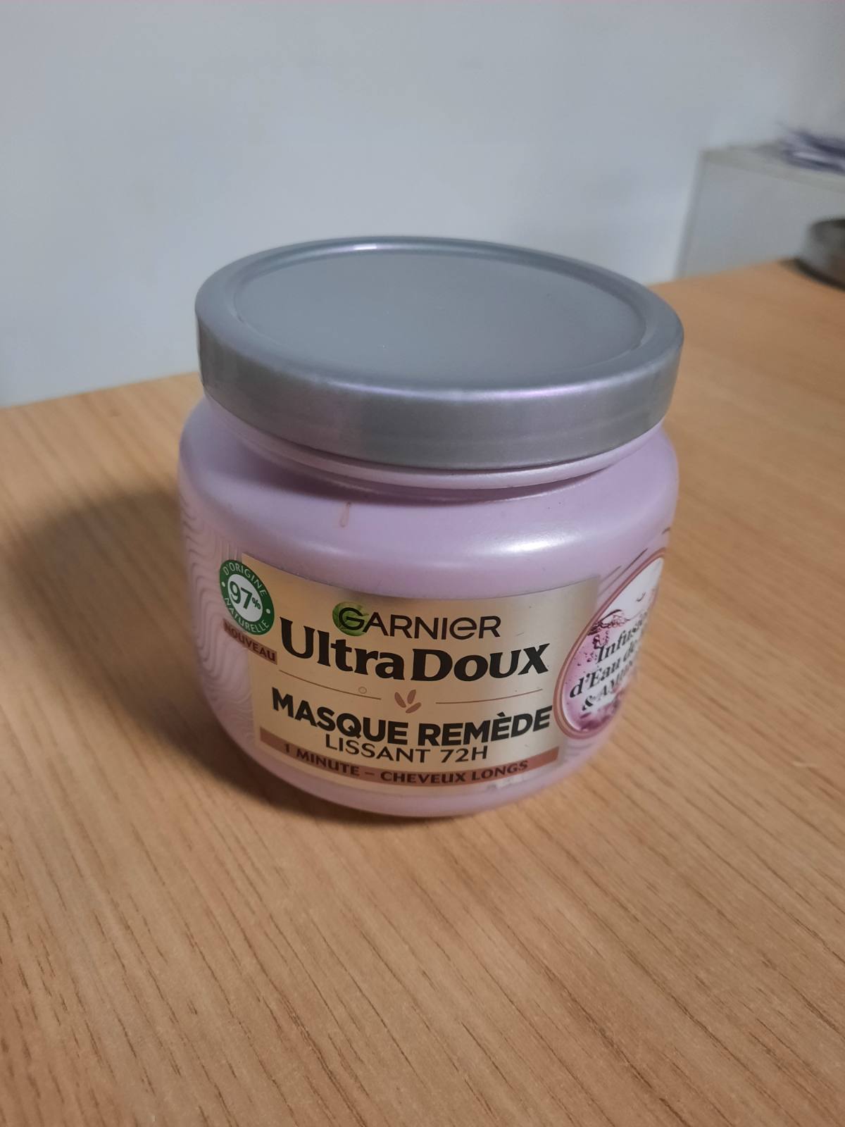 303873 - GARNIER Maska zbutëse Ultra Doux për flokë të padisiplinuar, 340 ml