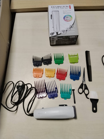 307839 - REMINGTON Makinë prerëse flokësh ColorCut HC5035, tehe çeliku inox vetëmprehëse, 11 krehëra me ngjyra 1.5-25 mm, e lehtë për t’u përdorur