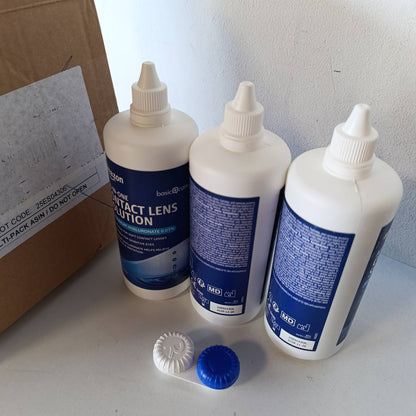 302214 - Tretësirë e butë për lente kontakti nga Amazon me hialuronat natriumi, 3 x 360 ml