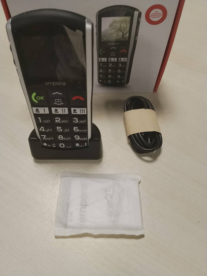 309633 - EMPORIA Telefon celular Simplicity për të moshuar, ekran 2 inç, i zi