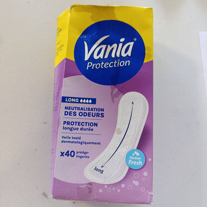 290542 - VANIA Mbrojtëse të brendshme Long Fresh Protection (kuti me 40 copë), ultra-thithëse, zonë e zgjatur, aromë e lehtë, kontroll i aromës deri në 12 orë