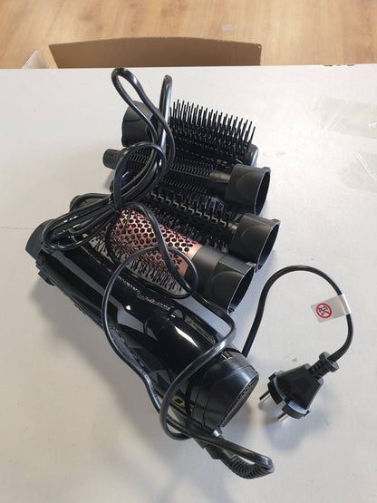 320953 - BABYLISS Smooth Finish 1200, Furçë me ajër të nxehtë 4-në-1, Teknologji Jonike dhe Qeramike, 4 aksesorë, 1200W, Ngjyra: E zezë/Rozë, AS122E