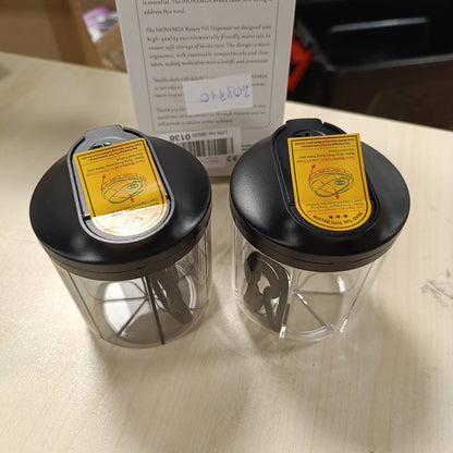 303710 - ORGANIZUES PILULASH HIONXMG me 7 Ndarje të Mëdha, Enë Pilulash Udhëtimi, Organizues Suplementesh, Kuti Pilulash pa BPA me 20 Etiketa, Pako me 2 Etiketa të Zeza