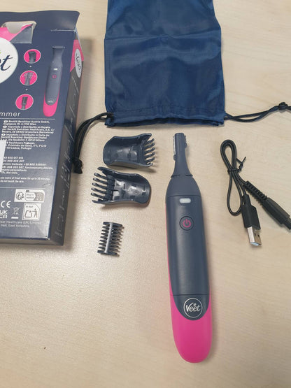 289813 - VEET Makinë rrojeje Expert All-in-One për femra, karikues USB, 100% e papërshkueshme nga uji (IP67)