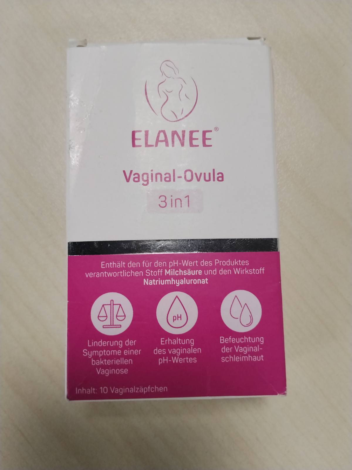 290287 - ELANEE Ovula vaginale 3 në 1, 10 supozitorë vaginalë