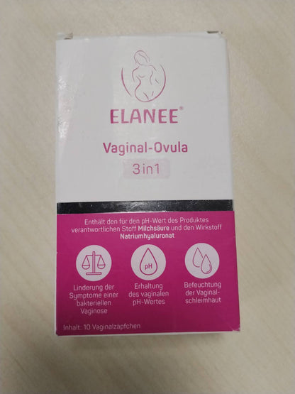 290287 - ELANEE Ovula vaginale 3 në 1, 10 supozitorë vaginalë
