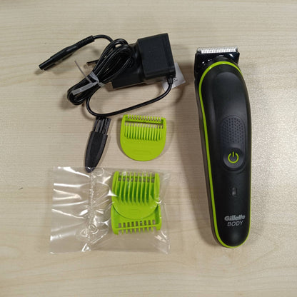 301836 - GILLETTE Makinë prerëse për trupin + intim Labs i3 për meshkuj, e zezë/e gjelbër