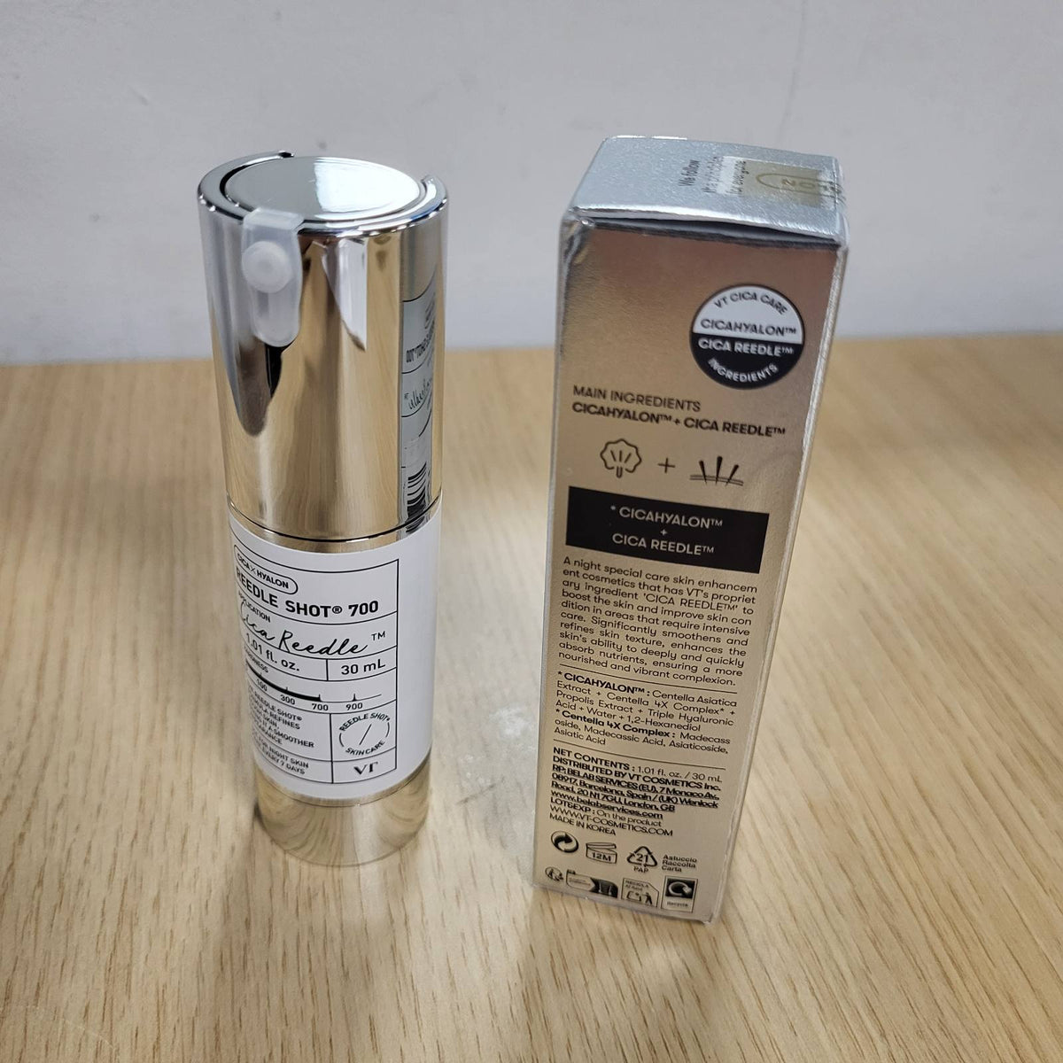 302970 - VT COSMETICS CICA Reedle Shot 700, Serum Spicule Microneedling për Kujdesin e Poreve dhe Eksfolimin, Exosome & Centella Asiatica, 30 ml