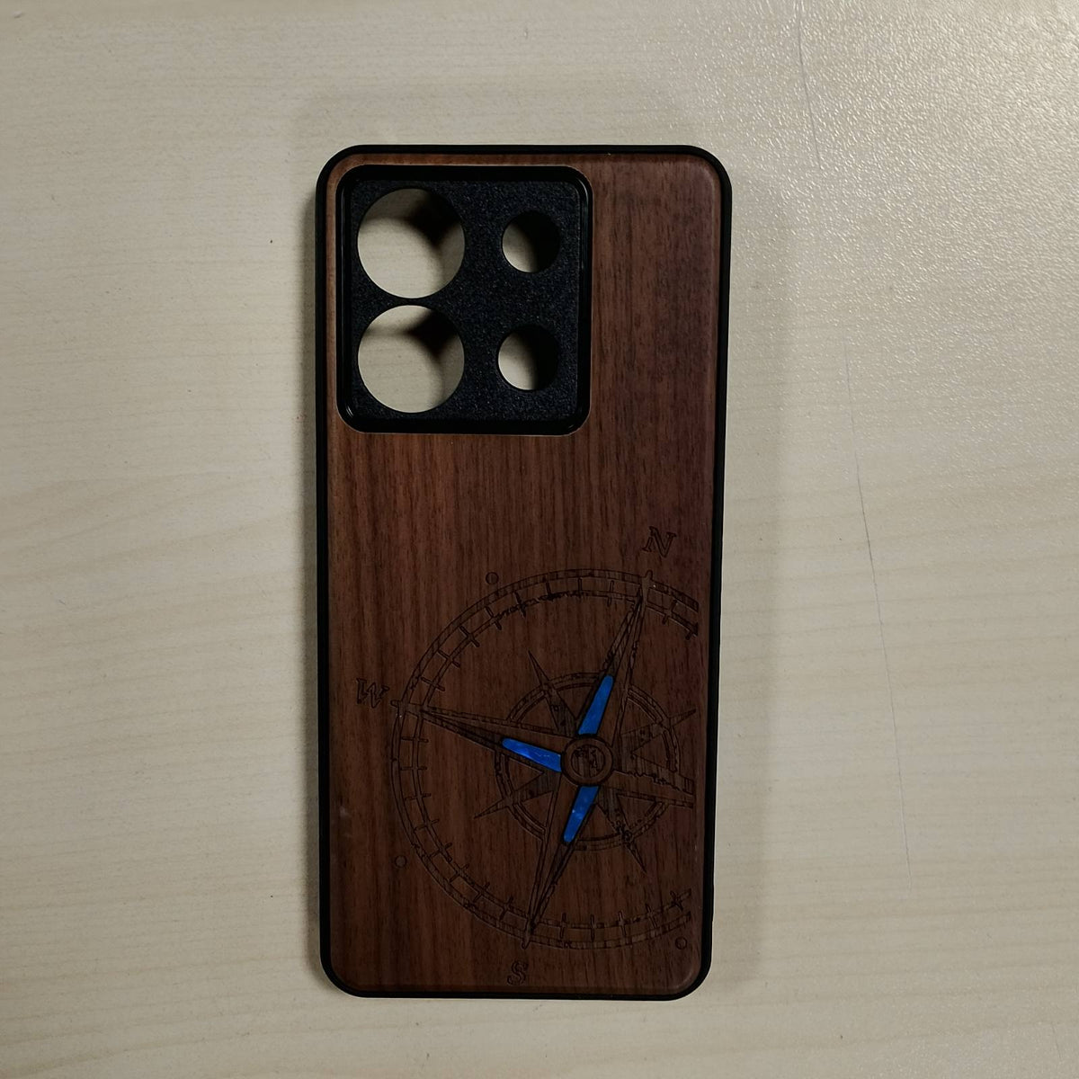 305614 - MBROJTËSE KWOBILE PËR XIAOMI REDMI NOTE 13 PRO 5G / POCO X6 5G, MBULESË DRURI ME PARAKOLP TPU, MBULESË E FORTË REZISTENTE NDAJ GODITJEVE, MBULESË MBROJTËSE NË NGJYRË KAFE TË ERRËT