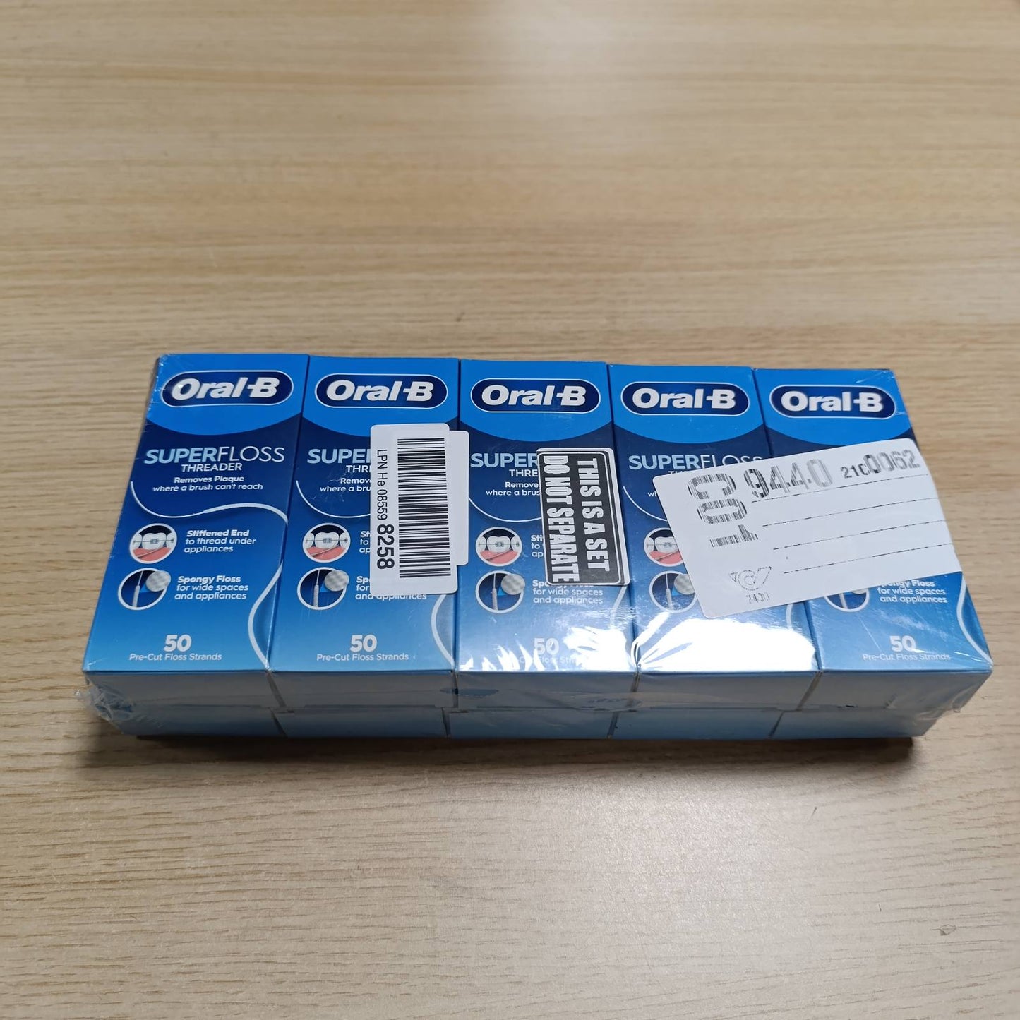321256 - 10x Superfloss me fije dhëmbësh me ngjyrë menteje, 50 fije
