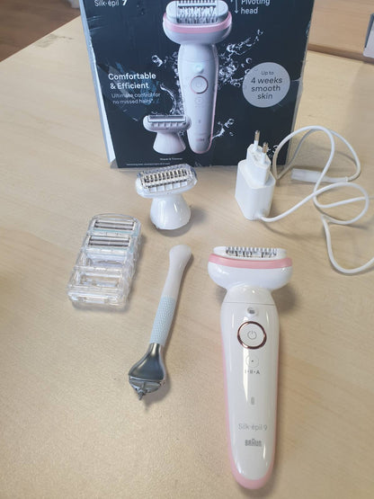320862 - BRAUN DEPILATOR ELEKTRIK FEMRA SILK EPIL 9, 9-130, Kuarc i Bardhë dhe Rozë