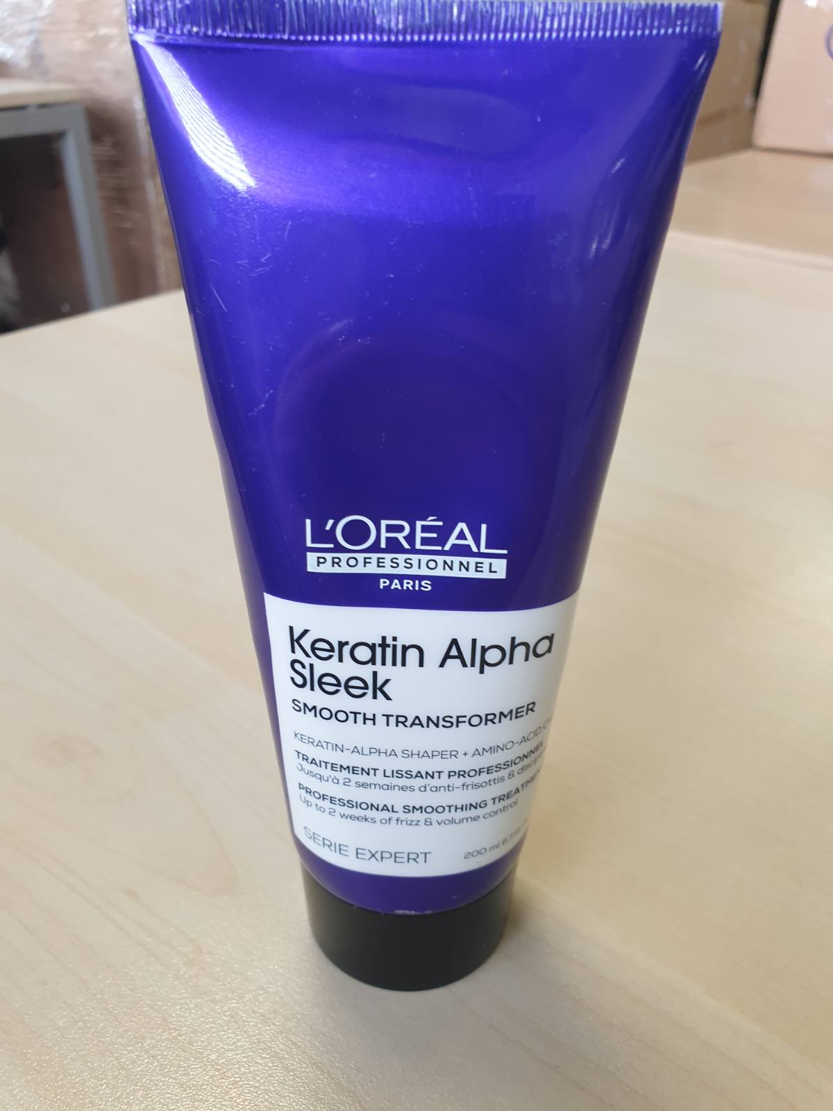 321308 - L'OREAL PROFESSIONNEL Trajtim Transformues Alpha Sleek, 200 ml, Keratin Smoothing, 2 Javë Kontroll i Fërkimit, Teknologji e Patentuar